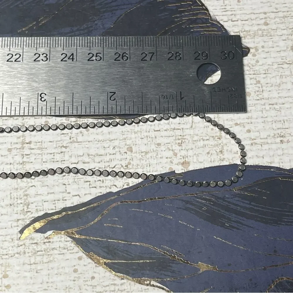 Vintage Delicate Sterling Silver Circle Chain marked JCM 925 Italy D3 - Picture 10 of 11